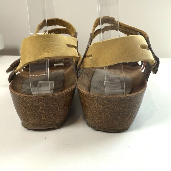 Inter Bios Sandals Strappy Footbed Comfort Multi Color Wedge Sz 40 / 9 - Picture 4 of 9